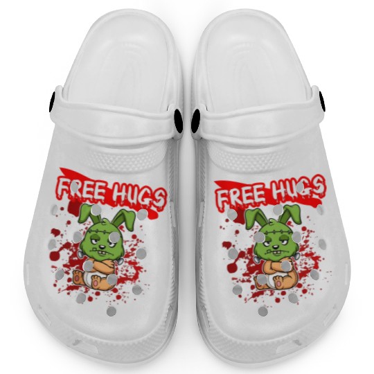 Free Hugs Halloween Sarcasm Scary Creepy Costume Clogs