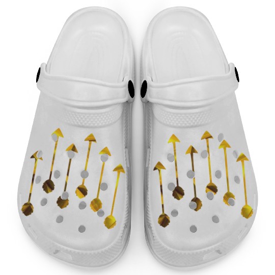 Be Brave Little Arrow (gold) Clogs