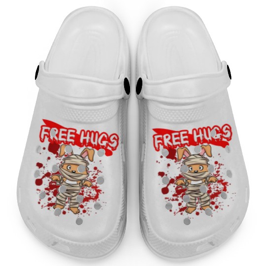 Free Hugs Halloween Sarcasm Scary Creepy Costume Clogs