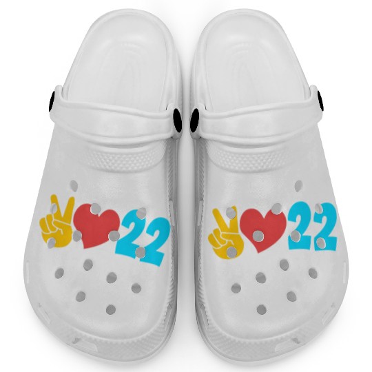 Senior High School Peace Love Class Of 2022 Clogs