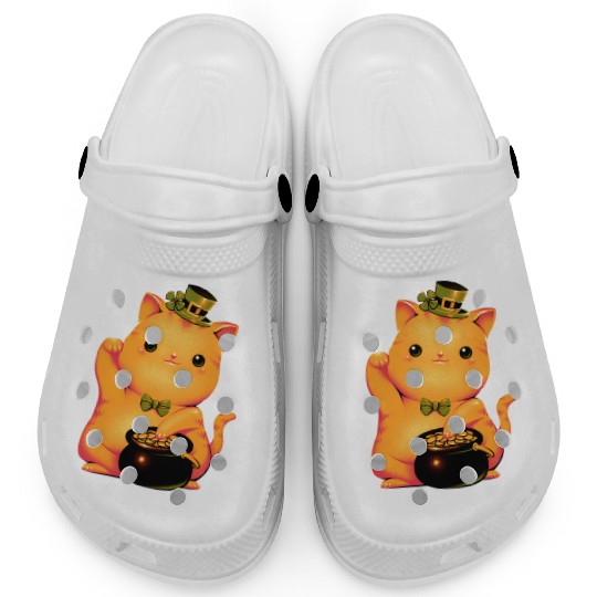 cat Irish Lucky Cat Clogs