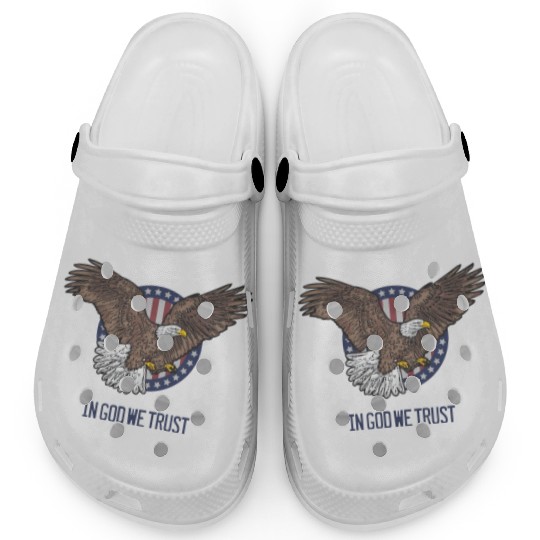 In God We Trust - Bald Eagle - Patriotic Clogs