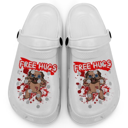 Free Hugs Halloween Sarcasm Scary Creepy Costume Clogs