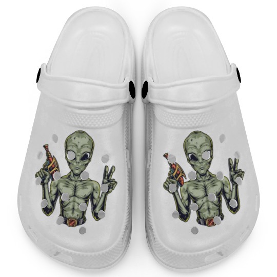 We Come In Peace Alien Clogs