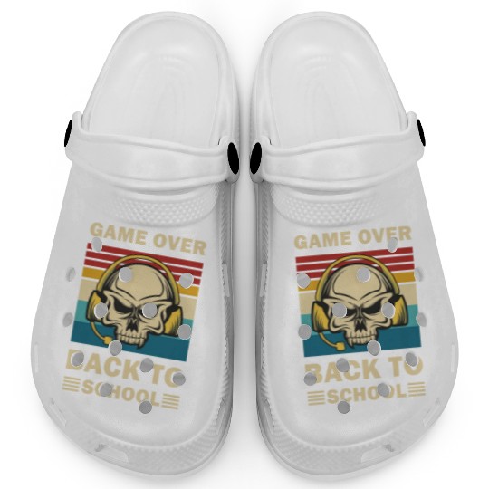 Game Over Back To School Funny Video Gamer Gaming Clogs