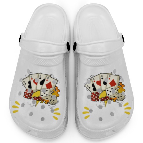 Poker Casino Poker Player Gambling Roulette Gift Clogs