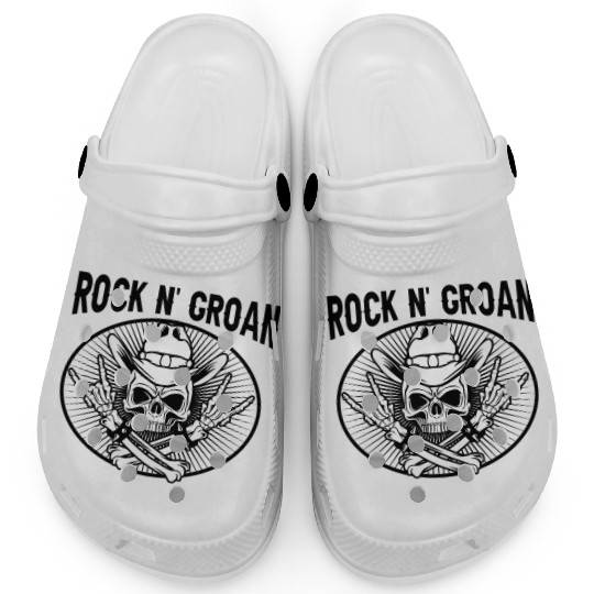 Halloween Cowboy Skeleton Rocker Hand Rock Clogs