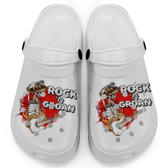 Halloween Cowboy Skeleton Rocker Hand Rock Clogs