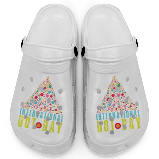 Colorful Triangle Pattern International Dot Day Clogs