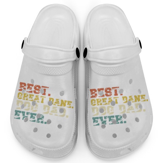 Best Great Dane Dog Dad Ever Vintage Clogs