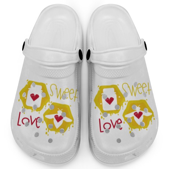 Sweet love yellow honey bee Clogs