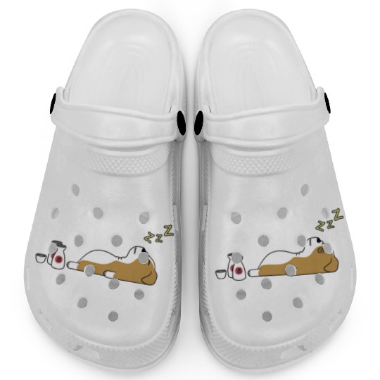 English Bulldog Sake Drunk Clogs