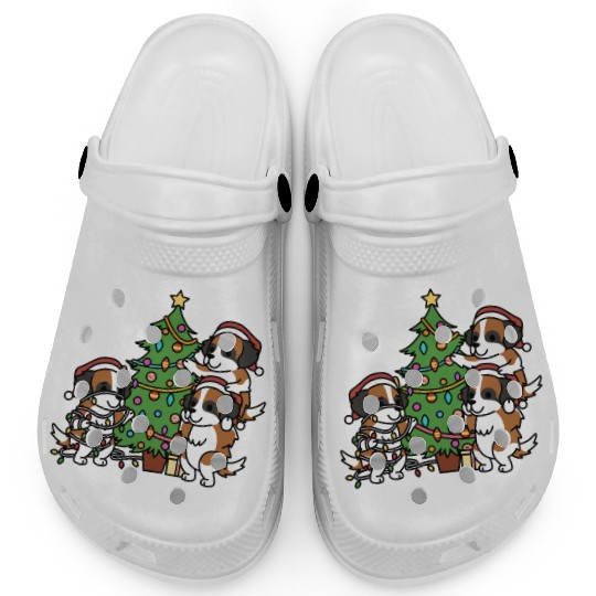 Saint Bernard Christmas Tree Clogs