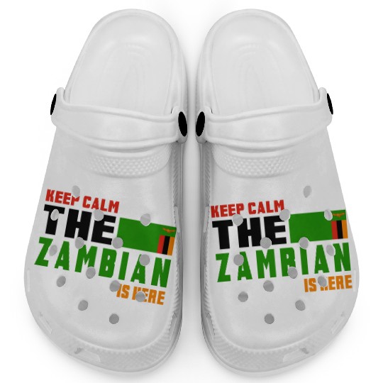 Keep calm Zambia flags design Clogs