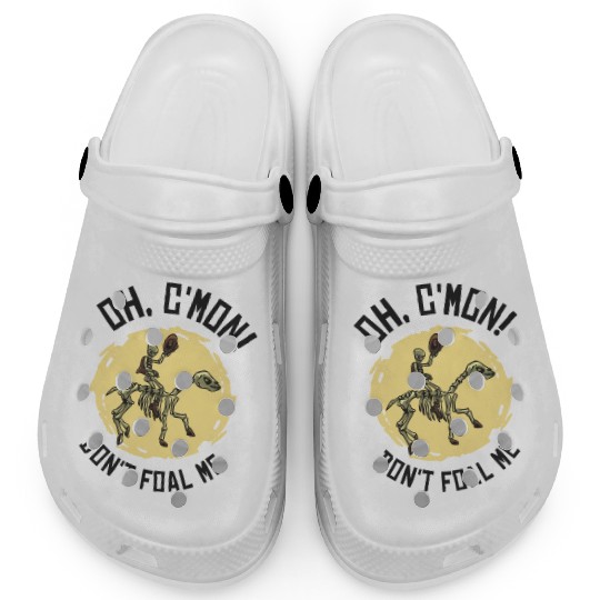 Halloween Cowboy Skeleton Foal Horse Riding Clogs