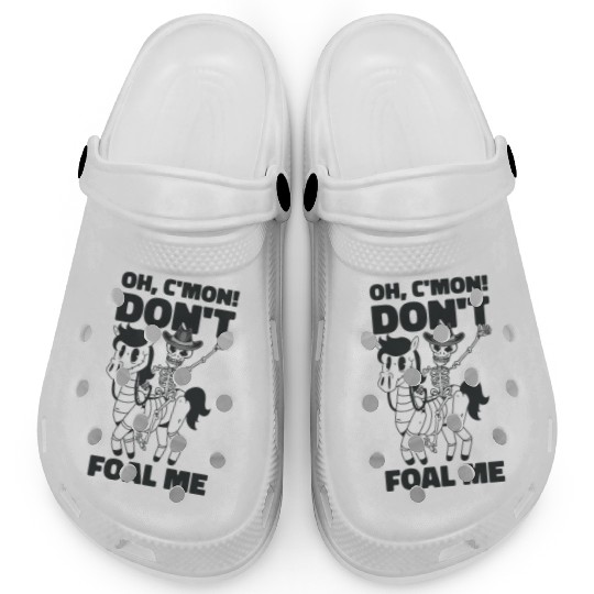 Halloween Cowboy Skeleton Foal Horse Riding Clogs