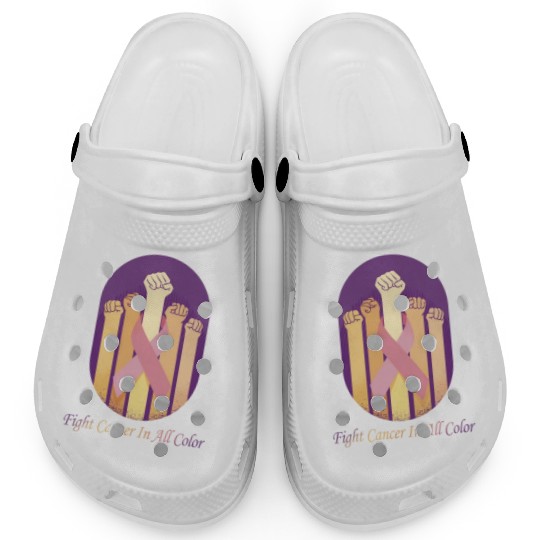 Cancer Sucks In Every Color Fighter Fight Support Clogs