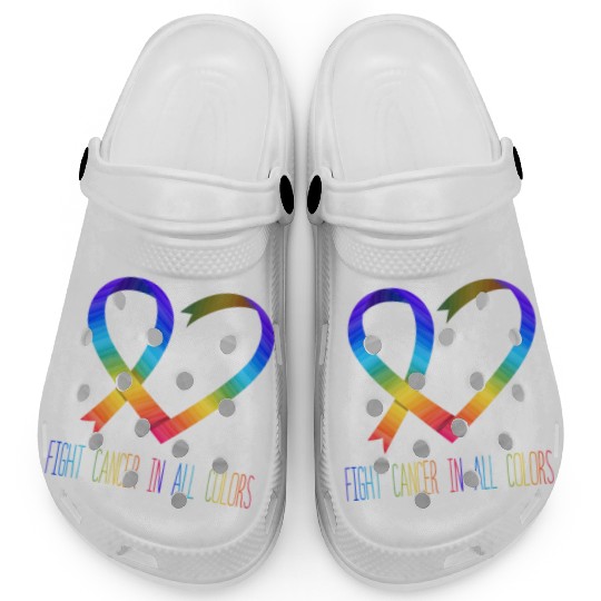Cancer Sucks In Every Color Fighter Fight Support Clogs