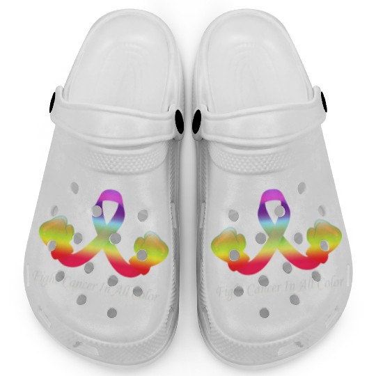 Cancer Sucks In Every Color Fighter Fight Support Clogs