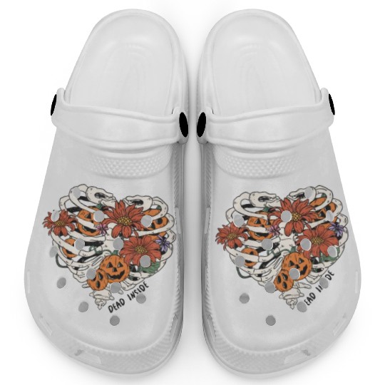 Fun Halloween Designs Dead Inside Clogs