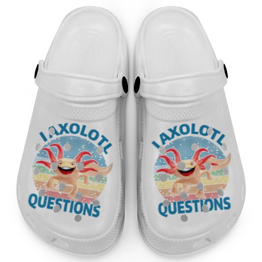 I Axolotl Questions Cute Retro Vintage Axolotl Clogs