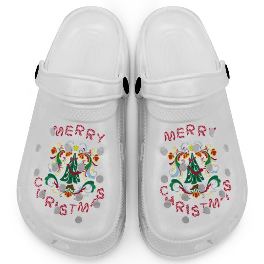 Merry Christmas Decorative Tree with Candy Cane Clogs