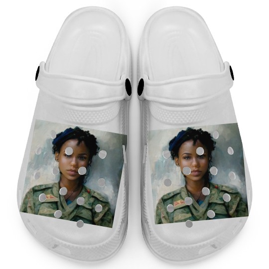 Beautiful US army combat medic painting Clogs