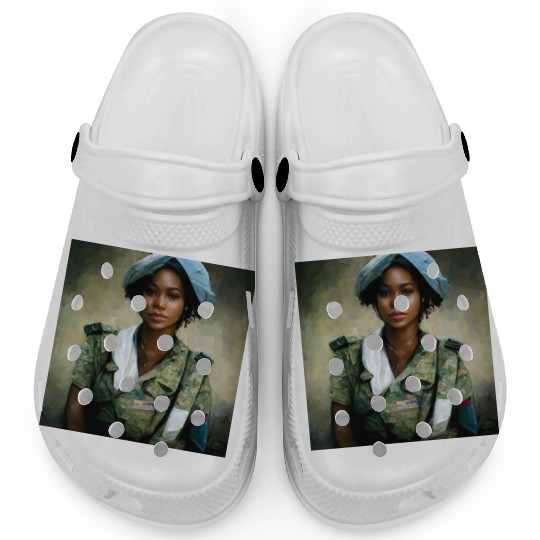 Beautiful US army combat medic painting Clogs