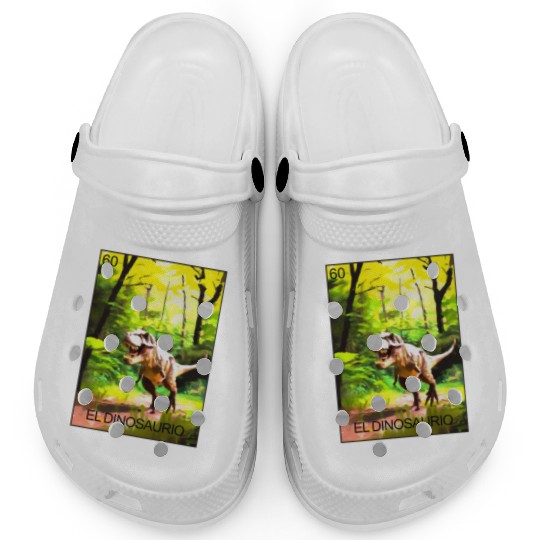 El Dinosaurio Dinosaur Card Mexican Lottery Card Clogs