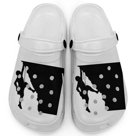 Rock climbing mountaineering silhouette Clogs