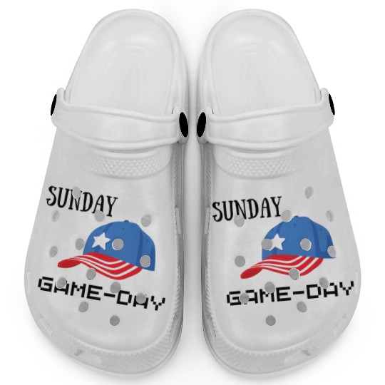 GAME Day Sunday Cute on Holiday Clogs