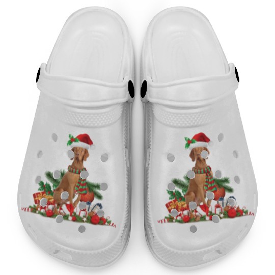 Christmas Hungarian Vizsla Dog Clogs