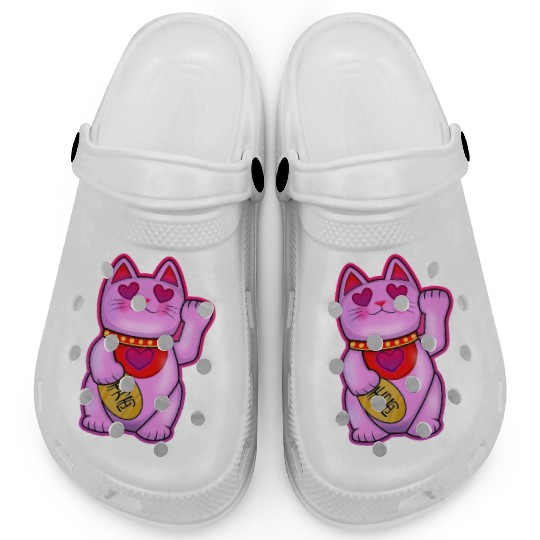 Cute Maneki Neko Romance Cat Clogs