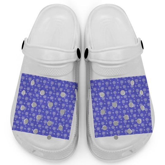 Blue Snowflakes Pattern Clogs
