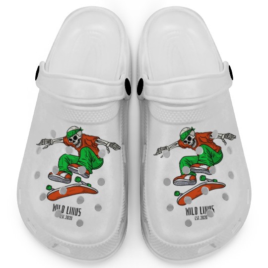 Skating Skull by Wild Linus Germany Clogs
