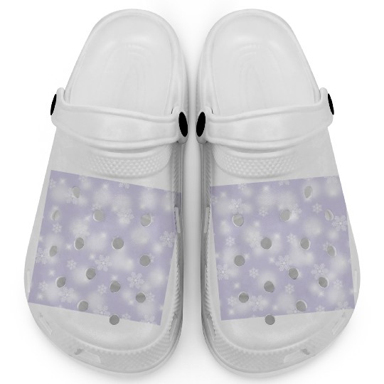 Lavender Snowflakes Pattern Clogs