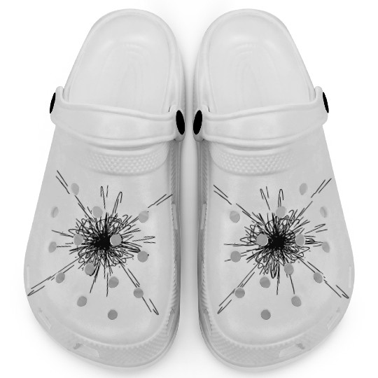 Mandala Flower Lines Abstract Shape Pattern Clogs