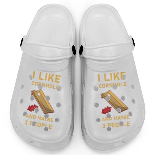 I like cornhole and maybe 3 people - Bean Bag Toss Clogs