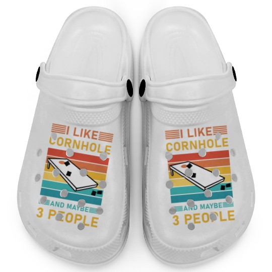 I like cornhole and maybe 3 people - Bean Bag Toss Clogs