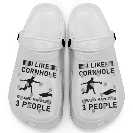 I like cornhole and maybe 3 people - Bean Bag Toss Clogs