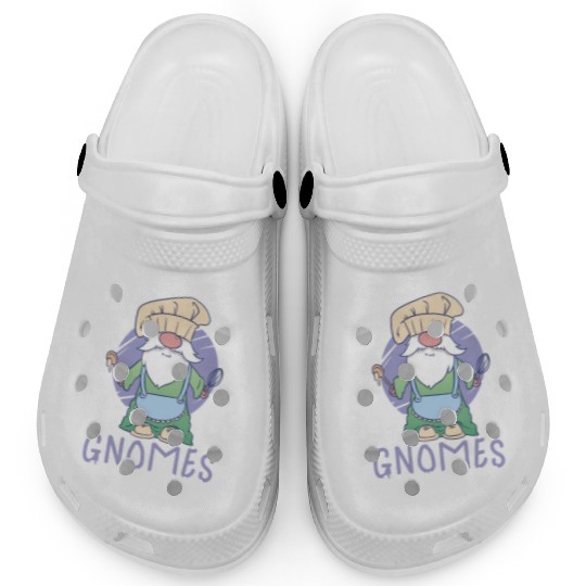 Cooking Cook Chef Gnomes Gnome Lover Funny Gnome Clogs
