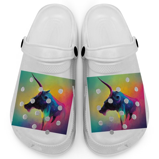 Colorful Unicorn Cow Clogs