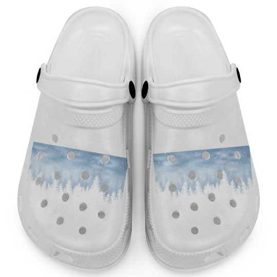Christmas Winter Wonderland Snow Night Clogs