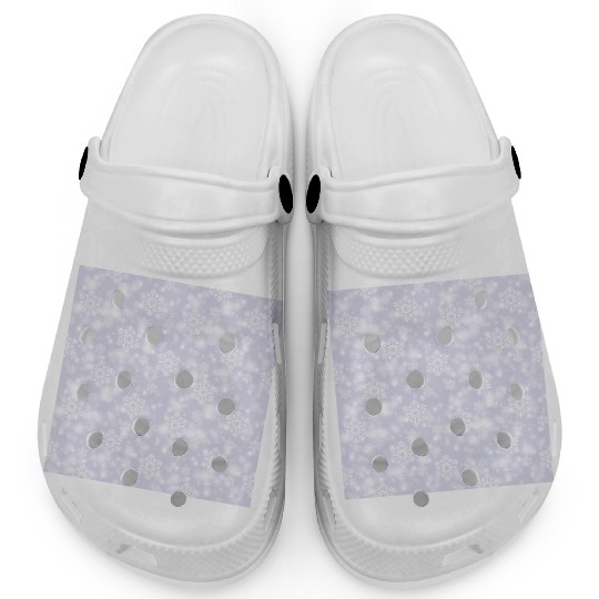 Lavender Snowflakes Pattern Clogs