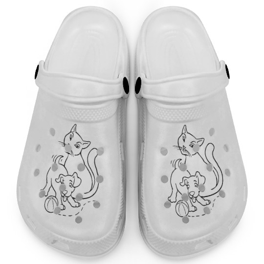 Cat And Dog Brown one Clogs