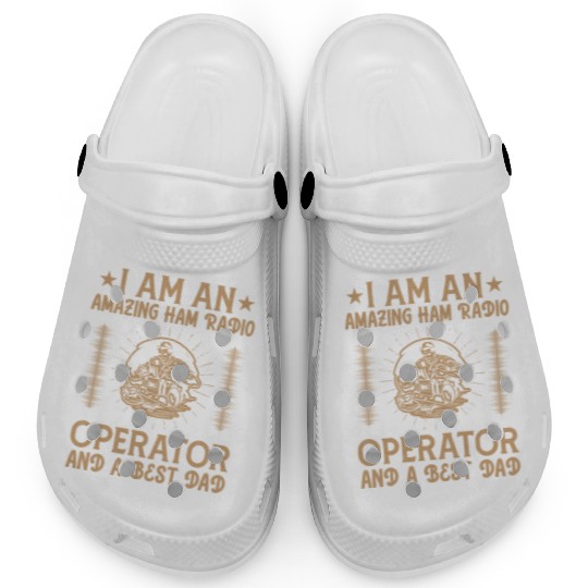 ham radio operator and a best dad Clogs
