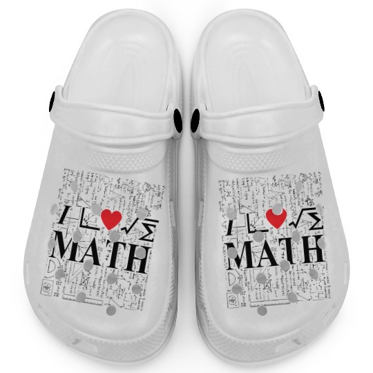 i love math Clogs