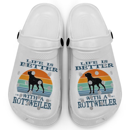 LIFE IS BETTER WITH A ROTTWEILER Clogs