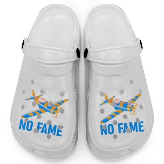 Airline Pilot Pun No Plane No Fame Aircraft Pilot Clogs