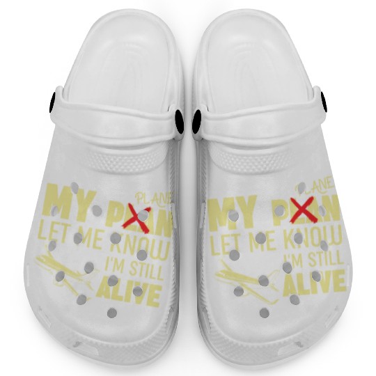 Airline Pilot Pun Aircraft Pilot Clogs